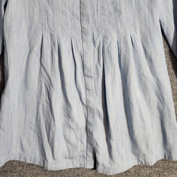 Soft surroundings women's tunic top blouse size PXS blue long sleeve - Picture 3 of 10